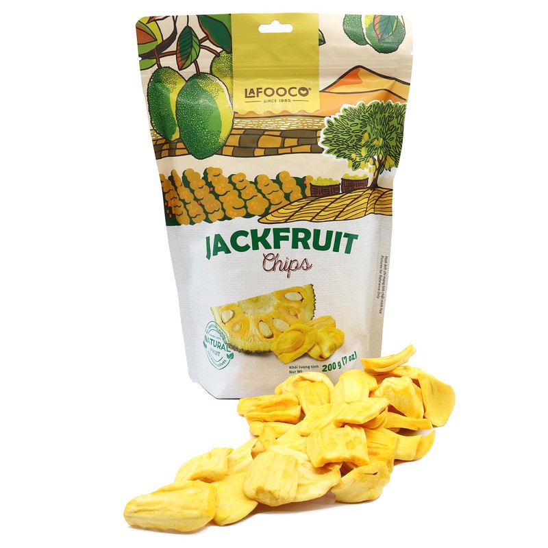 LAFOOCO Dried Jackfruit Chips, Vacuum Dried Fruit, Vegan, Healthy Snacks