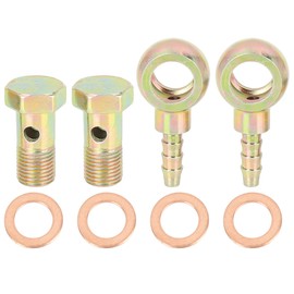 X AUTOHAUX 2 x 10 mm Banjo Hose Bolt Washer Fitting Metal for Motorcycle Car