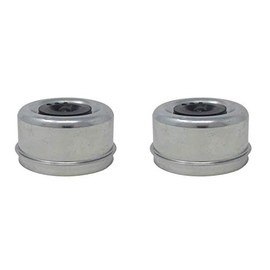 M-Parts 2 2.5" (2-1/2") EZ-Lube Dust Caps/Grease Caps with Rubber Plugs, 2.45" X 1.52" X 1.18", Outer Diameter: 2.441", DC-250L (2 Included)