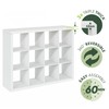 Furinno Cubicle Extra Thick Frame Decorative Cube Storage Organizer, 12-Cube,