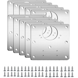 Hinges Repair Plate,Stainless Steel Hinges Repair Brackets with Holes,Kitchen Door Hinge Repair Plate (10)