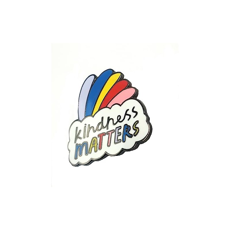 Kindness Matters Rainbow Cloud Be Kind Metal Enamel Pin Badge,