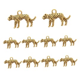 STOBOK Alloy Leopard Pendants DIY Jewelry Charms Decorative Necklace Accessories