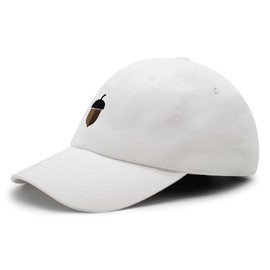 JPAK Acorn Premium Dad Hat Embroidered Cotton Baseball Cap Nut Tree White