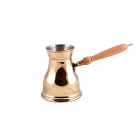 Turkish Arabic Coffee Pot - Stove-top Coffee Maker with Wooden Handle, 15.2Oz