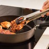 Prep Solutions 12 Inch Stainless Steel, One-Handed Locking Tongs