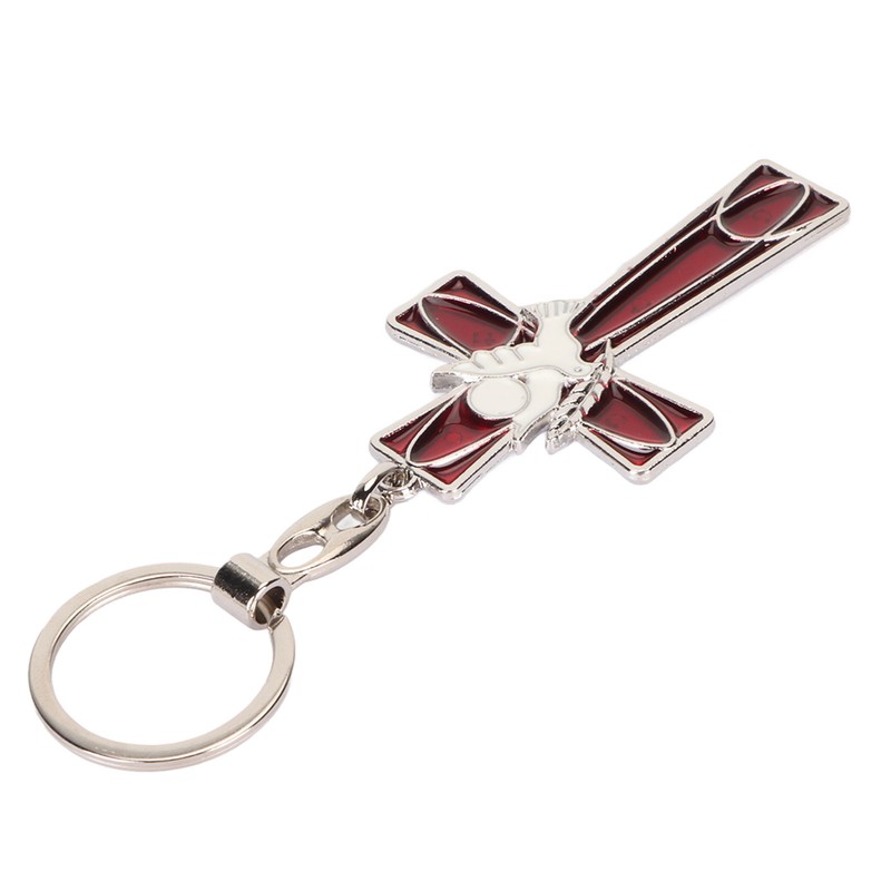 Cross Keychain Peace Bird Vibrant Colors Strong Alloy Skin Friendly