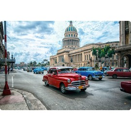 Metal Sign 20 x 30 cm Havana Cuba Vintage Car Cuba Tin Sign Car