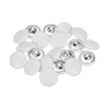 sourcing map 20pcs Leather Covered Button 20mm Metal Round Sewing