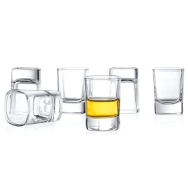 JoyJolt 6-Pack Heavy Base Shot Glass Set, 2-Ounce Shot Glasses