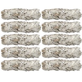 Bulk White Sage Smudge Sticks (10 Pack) | Wholesale Premium Sage Bundles | Burn for Cleansing, Smudging, Removal of Negative Energy from House/Office, Stress Relief | Sustainably Grown