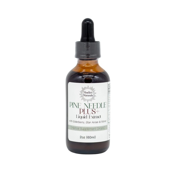 Pine Needle Plus+ Herbal Extract Drops with Eastern White Pine Needles, Organic Elderberry, Star Anise and More! High in Shikimic Acid - Immune Support