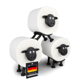 LAYERSMITH LAYERSMITH? Schaf Toilettenpapierhalter 3er [DAS ORIGINAL] Stapelbar fr 42mm Rollen - Perfekt als Deko fr Toilettenpapier, Klorollenhalter, Klopapierhalter oder als Geschenk - Emma, Dori & Flocke