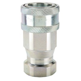 Parker Hannifin 6601-8-10 Series 6600 Steel General Purpose Hydraulic Quick Coupler, 1/2" Body Size, 1/2"-14 NPTF Port End, 2.75" Length