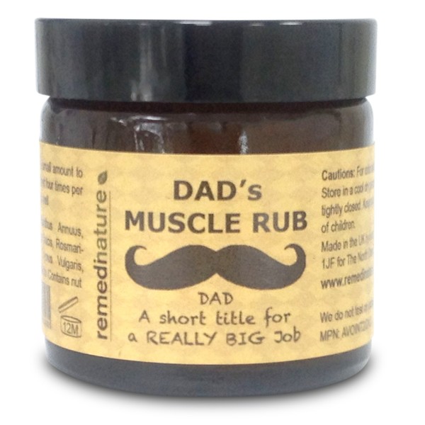 Remedinature Dad's Muscle Rub, Natural Massage Balm 60ml