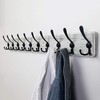 Dseap Wall Mounted Coat Rack with 10 Tri Hooks: Wooden