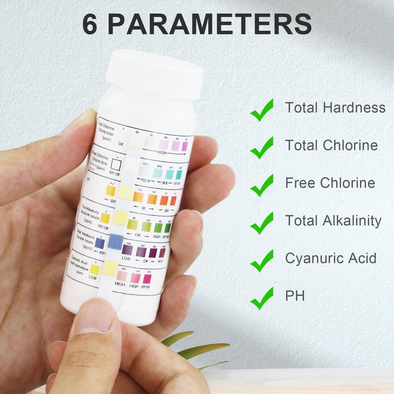 150 Strips Water Test Kit for Freshwater, 6 in 1