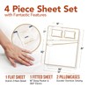 TEXAS LINEN CO. Luxury Egyptian Cotton King Size Sheet Set