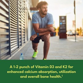 Hi-Health Vitamin D3+K2, Bone Health, Immune Health, 120 Capsules