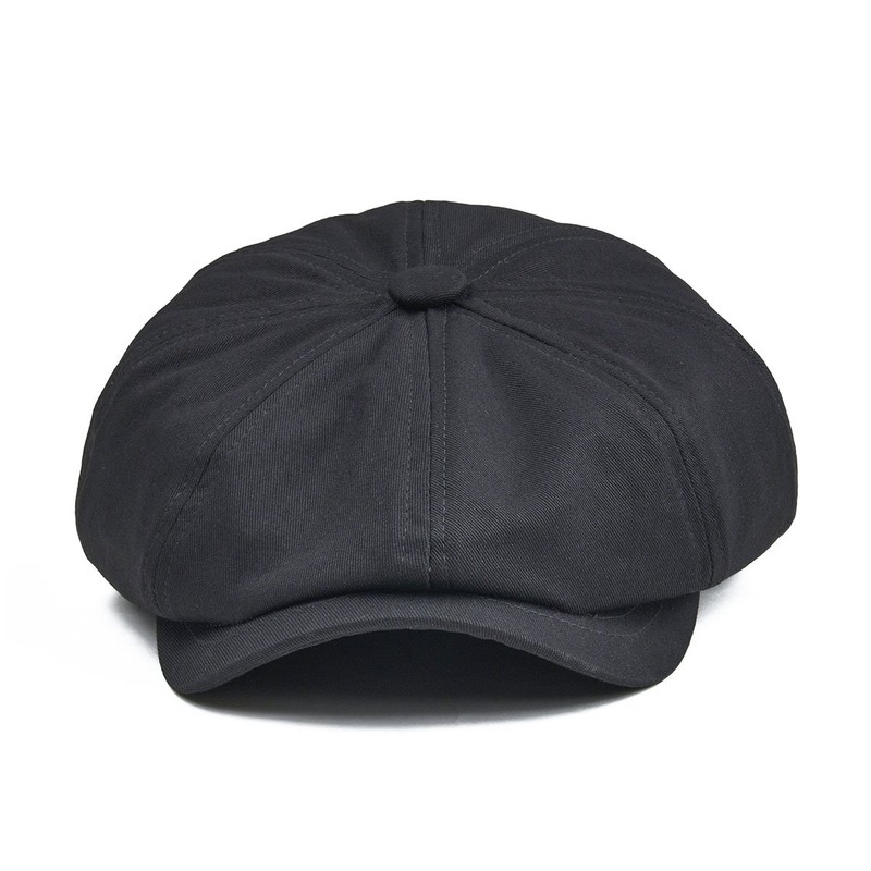 BOTVELA Men's 8 Piece Newsboy Flat Cap 100% Cotton Gatsby