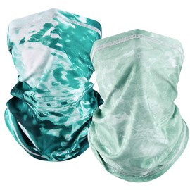 MCTi UV Neck Gaiter Mask, UPF 50 Bandana Balaclava Face Mask Breathable Cooling Sun Summer for Fishing Running 2 Packed …