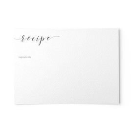 50 Elegant Unlined Recipe Cards for Printing, 4x6 inches