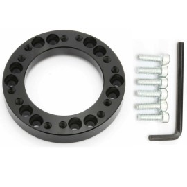 Unbranded For MOMO Hub Aluminum Steering Wheel Hub Adapter Spacer Kit 12mm Black