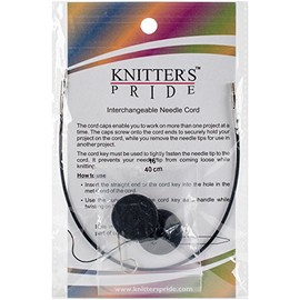 Knitter's Pride interchangeable Cords 8" (16" w/tips), Black