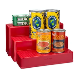 YouCopia Red Can ShelfSteps Organizer, 3 Shelf