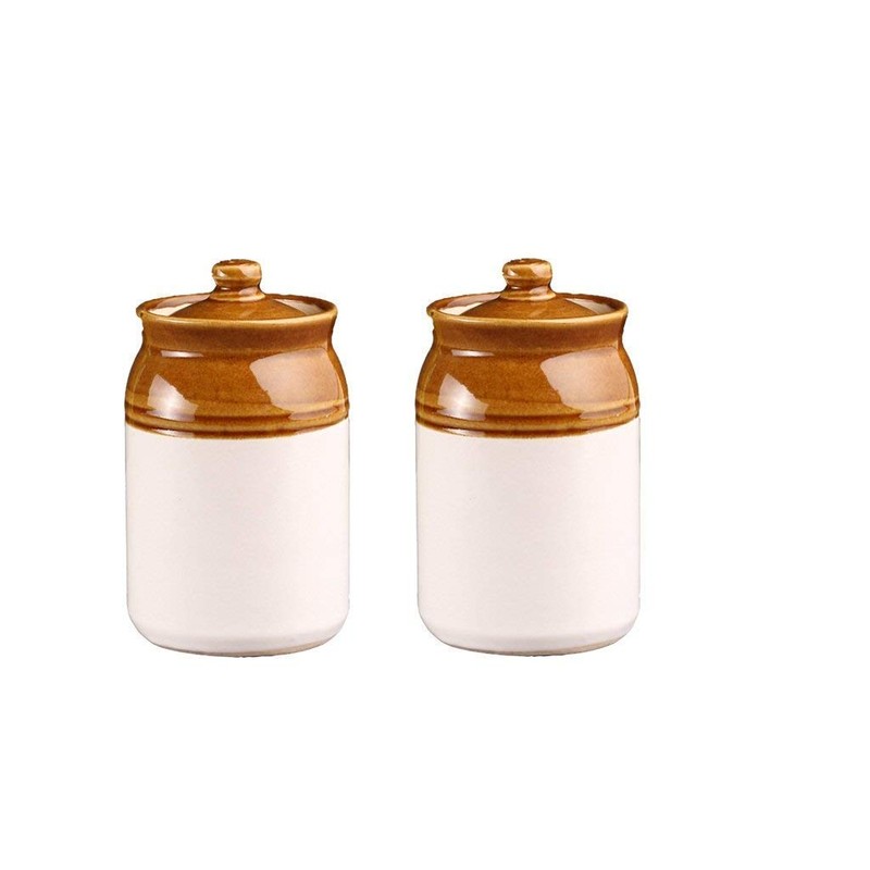 WHOLELIFEOBJECTS ceramic pickle jar and Dispenser Dining Accessories Cornichon Crockery