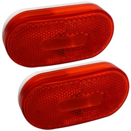 Command Electronics 12V Incandescent Surface Mount Clearance Light – Modern OEM RV, Truck, & Trailer Side Marker – Sealed Polycarbonate Lens – CSA Certified for the US and Canada – Red – 2-Pack