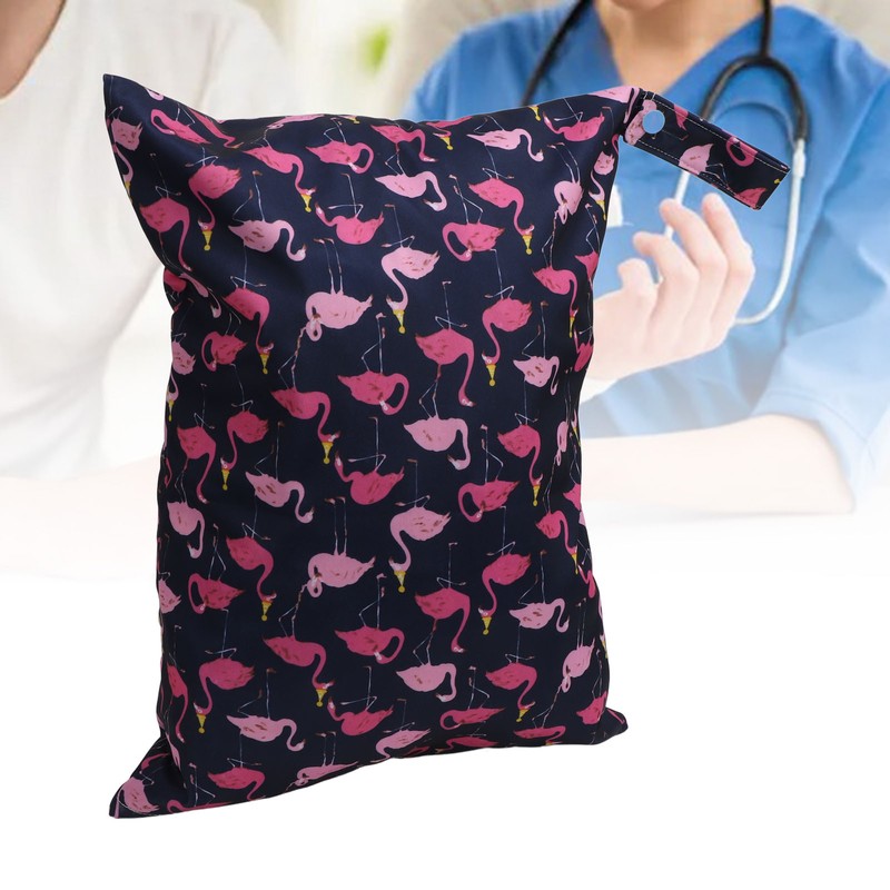 Diaper Bag Storage Pouch Waterproof Polyester Reusable Dual Zippers Diaper