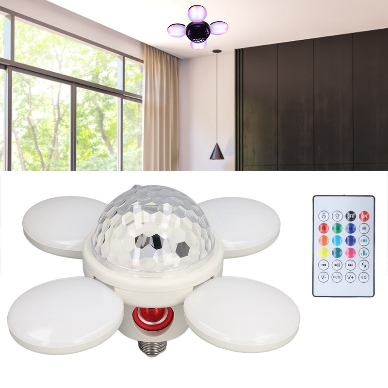LED Bluetooth Light 48W 85‑265V E27 Ceiling Lamp RGBW Remote