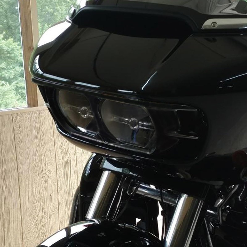 HDBUBALUS Motorcycle Headlight Trim Ring Cover Dual Headlamp Bezel Fit