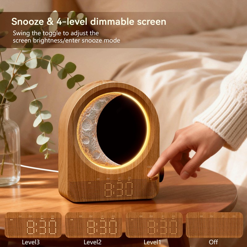Sunrise Alarm Clock for Bedroom – Dimmable Moon Night Light