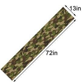 Linen 13x72 Camo Table Runner Army Military Camouflage Soldier Hunting Themed Birthday Party Dinner Table Decoration for Home Kitchen Dining