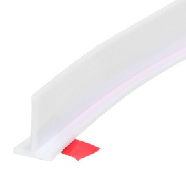 uxcell 98 Inch Collapsible Shower Barrier Stopper T-shape Water Splash Guard Blocker for Bathroom Kitchen Wet and Dry Separation, White