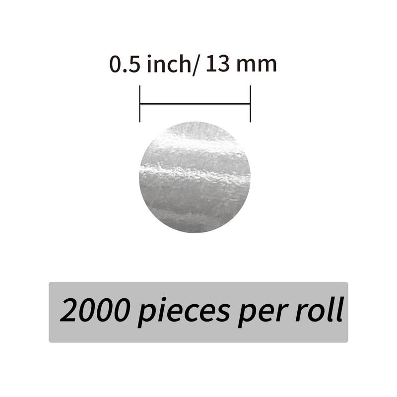 Yeachlaing 2000 Pieces 0.5 Inch Round Color Coding Labels,Circle Dot