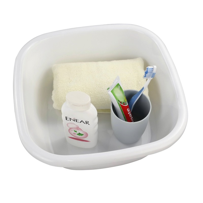 Eagrye 4-Pack 12 Quart Plastic Dishpan/Wash Basin, White