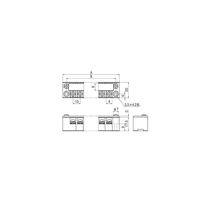 Sato Parts ML-1-10P 2-Row Screw Terminal Block for Relay 10