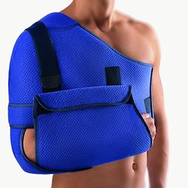 BORT 121200 OmoStabil® Desault's Bandage, Shoulder/Arm Immobilizer, Rotator Cuff, Dislocation, Shoulder Fracture, Made in Germany (Blue, Size 0= up to 29.5″)
