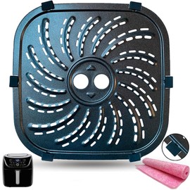 HlkEurt Air Fryer Grill Plate for 8QT PowerXL Vortex Pro Air Fryer Plus, Upgraded Air Fryer Grill Pan Crisper Plate Tray Insert Grate Rack Shelf for PowerXL 8QT Air Fryer, Dishwasher Safe, Nonstick