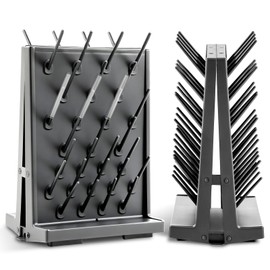 Pushglossy 1 Pcs 54 Pegs Lab Drying Racks Double Sided Pegboard Bench-top Wall-Mount Laboratory Glassware Detachable PP Test Tube Drying Draining Rack Cleaning Equipment (Double-Sided)