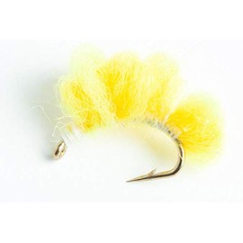 Blue Wing Olive Sucker Spawn Streamer Fly, 6 Pack (Niagra Yellow,#12)