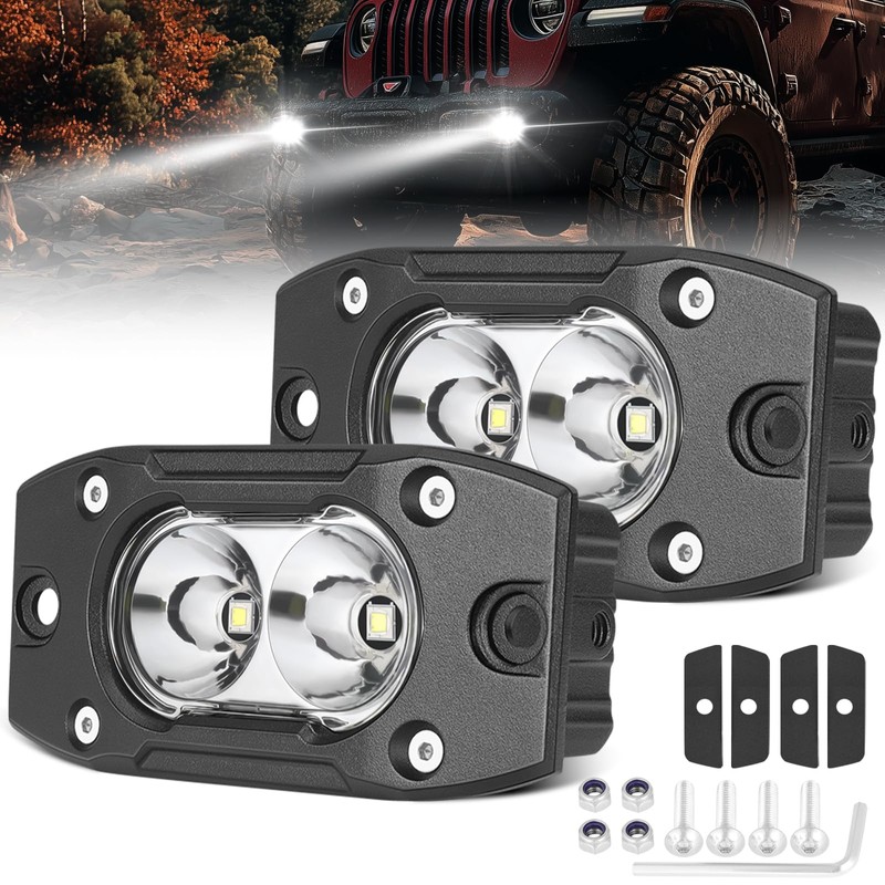 Flush Mount LED Pods 40W Spot CREE LED Bumper Backup