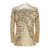 PYJTRL Men Stylish Satin Face Sequins Floral Pattern Suit Jacket