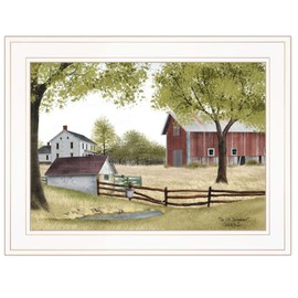 Trendy Decor4U The Old Spring House by Billy Jacobs Printed Wall Art, 19 Inch x 15 Inch, White Frame