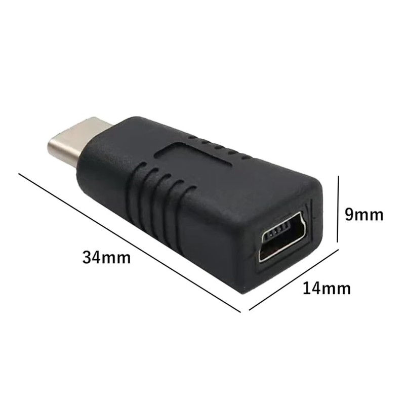Audio Fan Mini USB Female to Type-C Male Converter Adapter