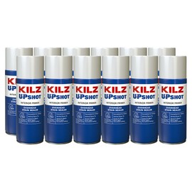 12 Pack of 10 Oz Masterchem 11748 Upshot White Interior Primer, Overhead Stain Sealer Spray