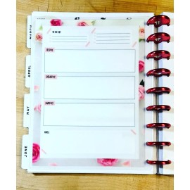 Handmade Blank Weekly Planning Dashboard Insert 4 use with HAPPY Planner-
